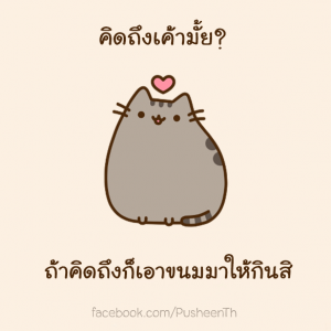 ’Do you miss me? Then gimme kanom.’ Photo: Pusheen in Thailand / Facebook
