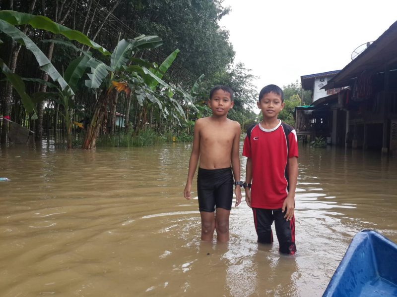 Children on Wednesday in Songkhla province.