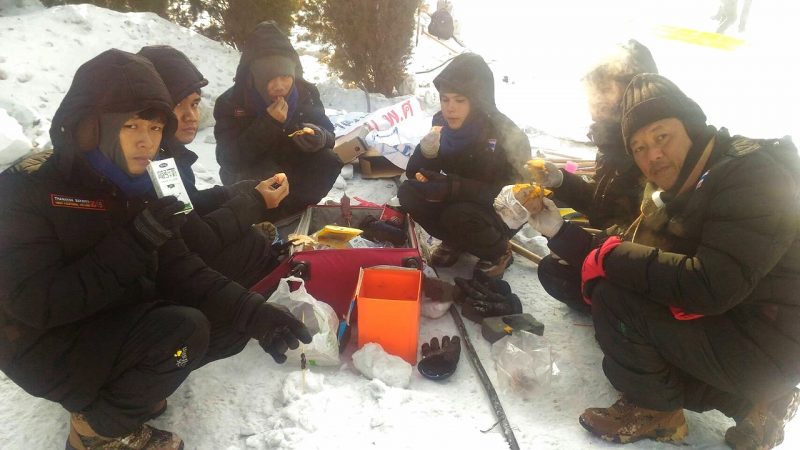 Thailand's team at Ice sculpting contest in Harbin