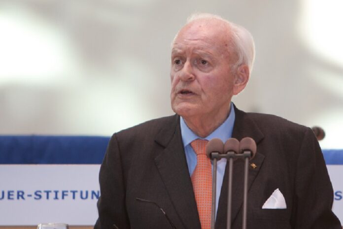 A photo of Roman Herzog in 2012 in Germany. Photo KASonline / Flickr