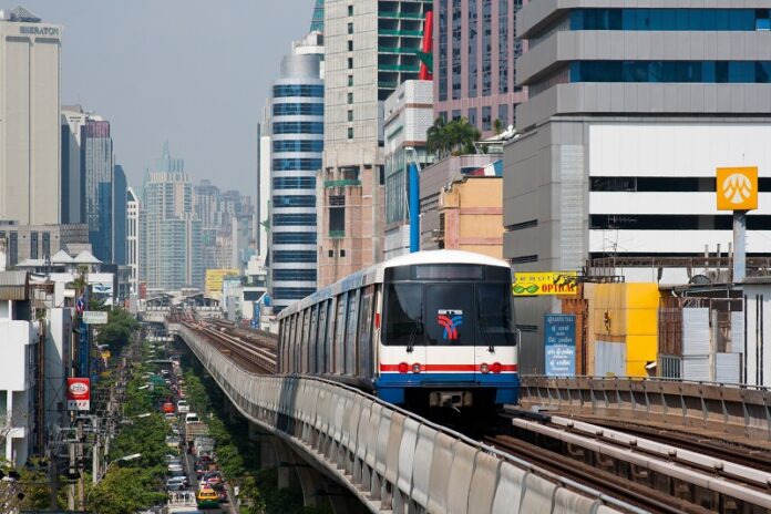 Bangkok's BTS Skystrain seen here in 2010. Photo: Ilya Plekhanov / Wikimedia Commons