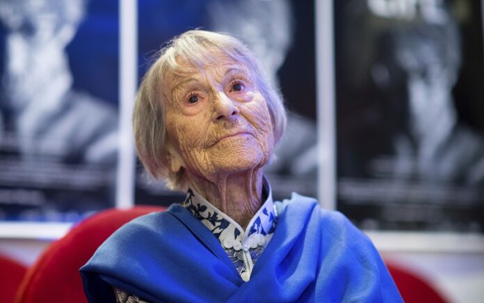 Brunhilde Pomsel, former secretary of NS propaganda minister Goebbels, attends the premier of the film 'Ein deutsches Leben' (lit. A German Life) last June in Munich, Germany. Photo: Matthias Balk / Associated Press