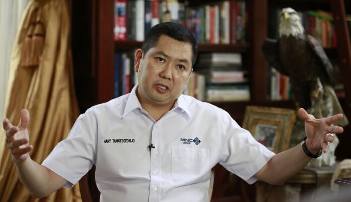 Media Nusantara Citra (MNC) Group President and CEO Hary Tanoesoedibjo speaks Saturday during an interview with The Associated Press in Jakarta, Indonesia. Photo: Achmad Ibrahim / Associated Press