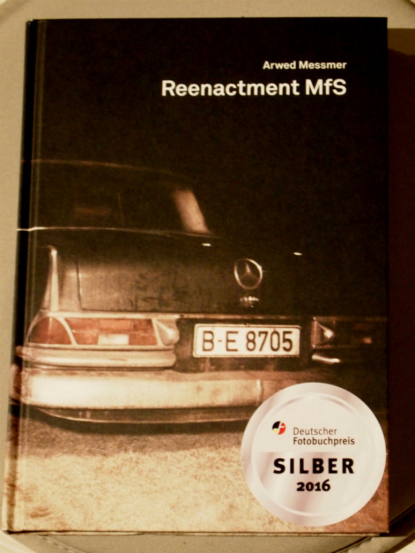 The 2016 Silver Award winner Arwed Messmer’s ‘Reenactment MfS’ gathers photos from the Stasi’s reenactment of people who attempted to flee East Germany. 