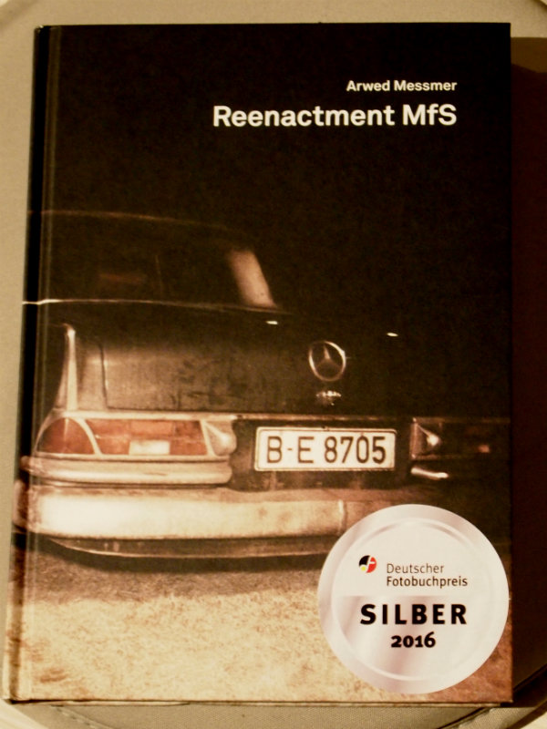 The 2016 Silver Award winner Arwed Messmer’s ‘Reenactment MfS’ gathers photos from the Stasi’s reenactment of people who attempted to flee East Germany.