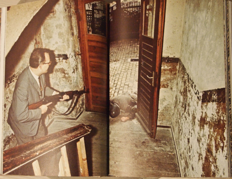 The 2016 Silver Award winner Arwed Messmer’s ‘Reenactment MfS’ gathers photos from the Stasi’s reenactment of people who attempted to flee East Germany.