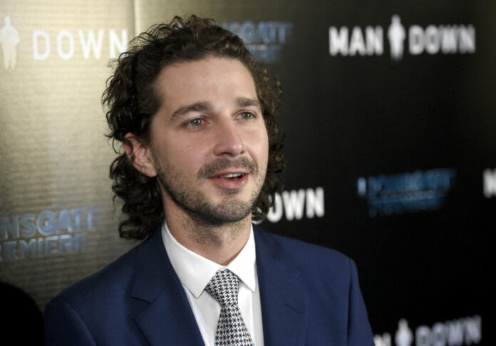 Shia LaBeouf arrives at the Los Angeles premiere of