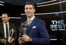 Cristiano Ronaldo Gets Suspended Sentence for Tax Fraud Cristiano Ronaldo of Portugal poses with the trophy after winning for The Best FIFA Men's Player award during the The Best FIFA Football Awards 2016 ceremony held in January 2017 at the Swiss TV studio in Zurich, Switzerland. Photo: Ennio Leanza / Associated Press