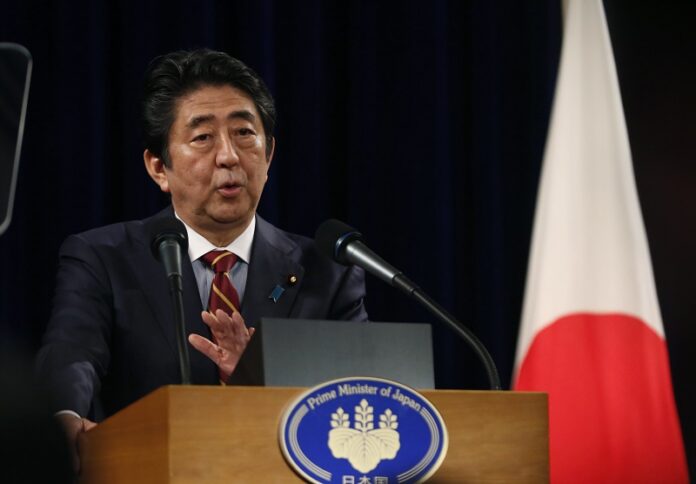 Japanese Prime Minister Shinzo Abe speaks during a press conference in 2017 in Hanoi, Vietnam. Photo: Associated Press Japanese Prime Minister Shinzo Abe speaks during a press conference in 2017 in Hanoi, Vietnam. Photo: Associated Press
