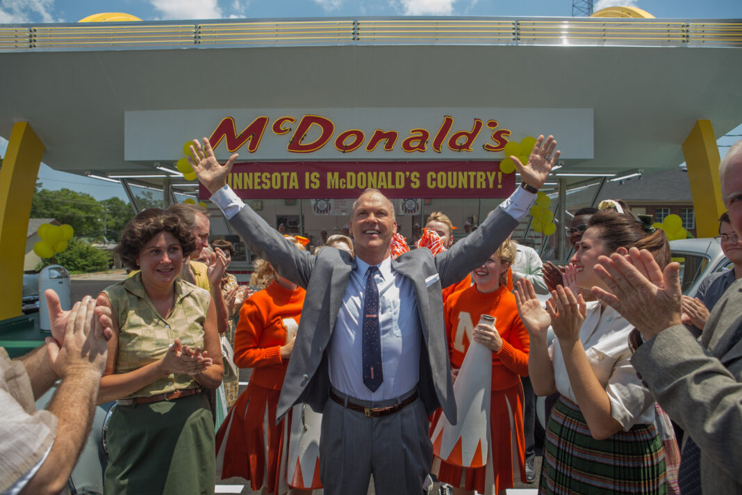 Michael Keaton, center, in a scene from,