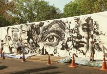 Portuguese Artist ‘Vhils’ Makes His Mark on Charoen Krung Wall