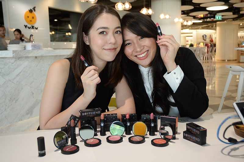 Pimpisa Chirathivat and Satikarn Limaksorn, co-founders of Boyfriend cosmetics.