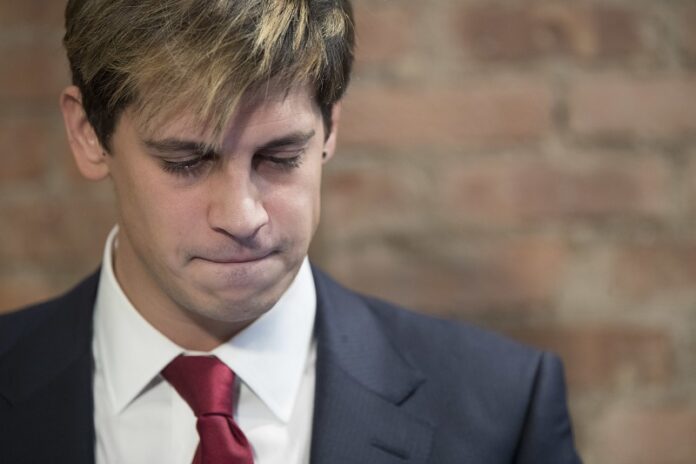 Milo Yiannopoulos speaks during a news conference, Tuesday, Feb. 21, 2017, in New York. Photo: Mary Altaffer / Associated Press