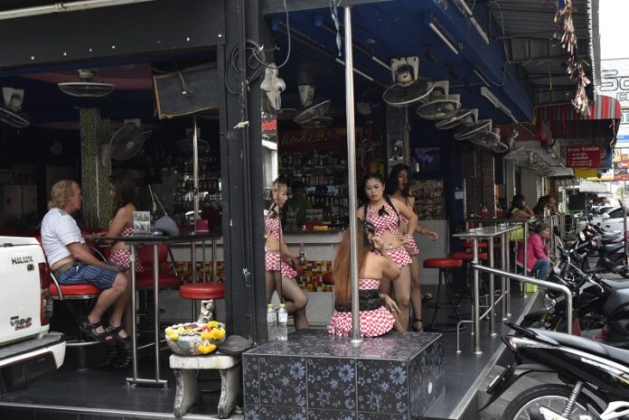 A bar scene in Pattaya on Wednesday