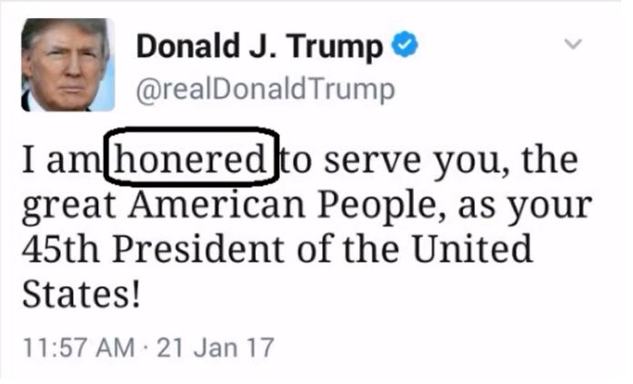 A screenshot of a tweet President Donald Trump posted and later deleted in which he said to be