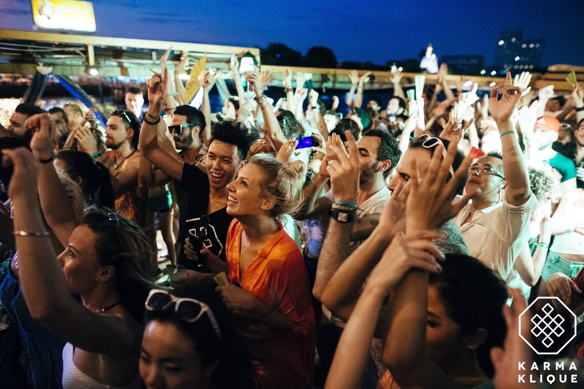 Revelers at the first Karma Kruise in an image posted April 8. Photo: Karma Klique / Facebook