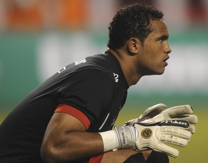 Flamengo's goalkeeper Bruno Fernandes de Souza during a soccer game in 2010 in Rio de Janeiro, Brazil. Photo: Felipe Dana / Associated Press