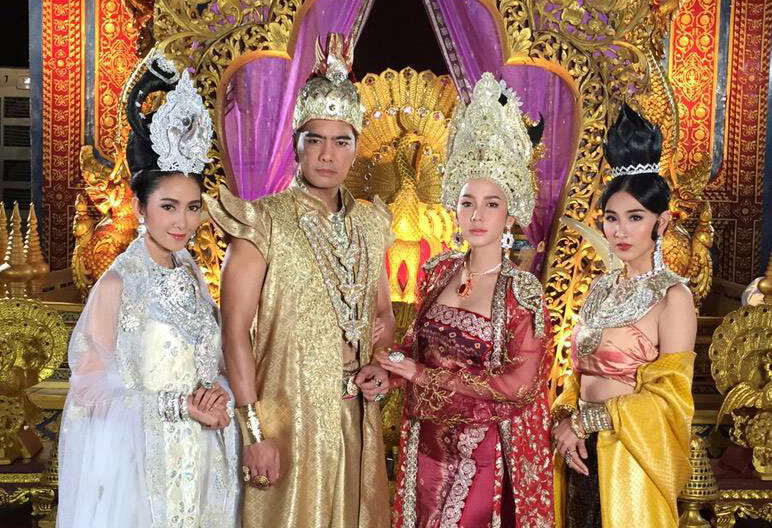 From left, the lead actors in Plerng Phra Nang (A Lady’s Flames): Chiranan Manochaem, Kelly Thanapat, Patchrapa Chaichua and Chawallakorn Wanthanapisitkul.