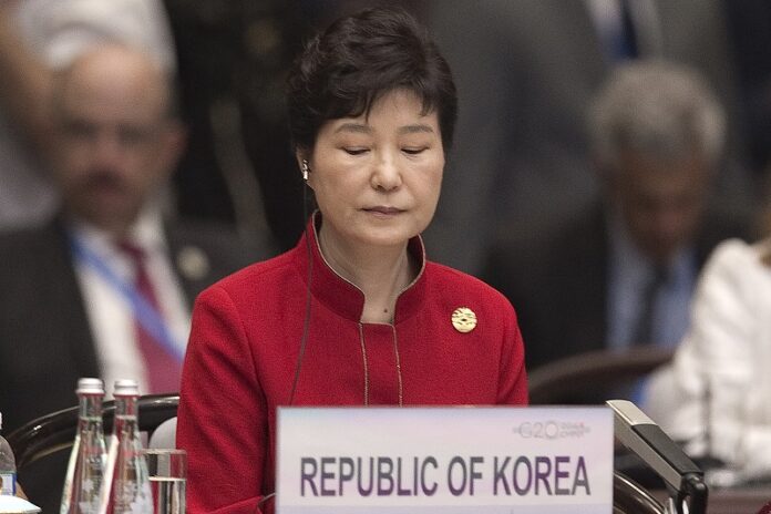 Sep 4, 2016, file photo of South Korea's President Park Geun-Hye is seated during the opening ceremony of the G-20 Leaders Summit in Hangzhou, China. Photo: Nicolas Asfouri / Pool Photo via AP, File