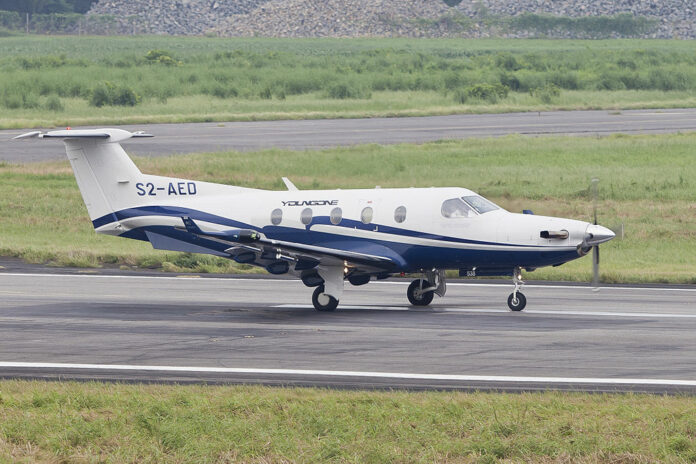 Undated photo of a YoungOne Pilatus PC-12 in Hazrat Shahjalal International Airport, Dhaka, Bangladesh. Photo: Faisal Akram / Wikimedia Commons