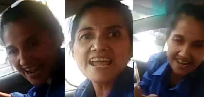 Footage of Taxi driver Pusadee Anchanphati posted Tuesday by Facebook user Yaowalak Chusri.