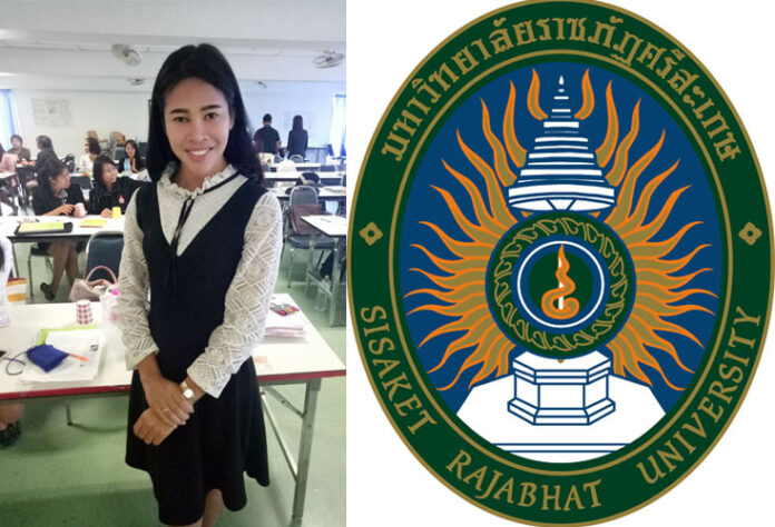 Dulyaphat Mangkharat said she was verbally abused by a dean at Si Saket Rajabhat University. Image: Dulyaphat Mangkharat / Facebook