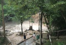 No Swimming, Limited Access to Erawan Falls