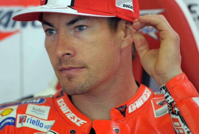 Nicky Hayden, of the U.S sits in his garage at the Montmelo racetrack in 2013 in Montmelo, outside Barcelona. Photo: Manu Fernandez / Associated Press