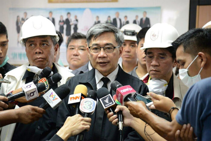 BMA City Clerk Patarut Dardarananda speaks to reporters.