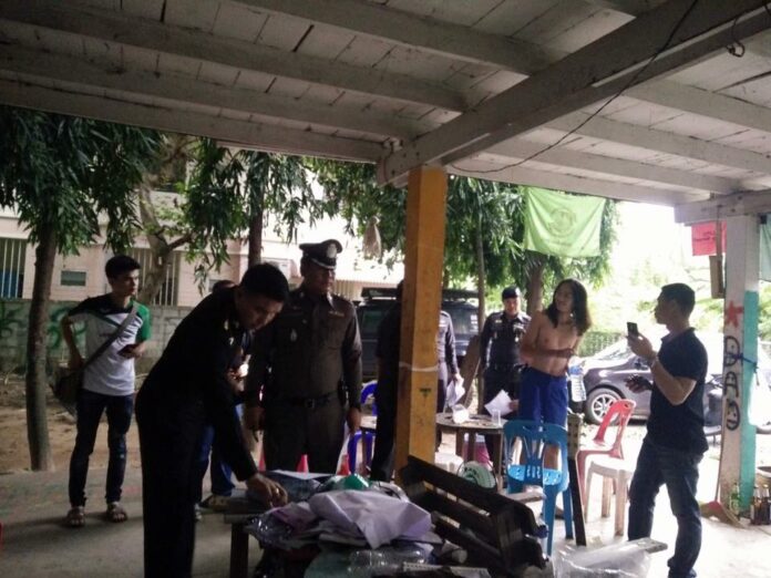 Police and soldiers searching Dao Din headquarters in Khon Kaen on Wednesday. Image: Dao Din Commoners / Facebook