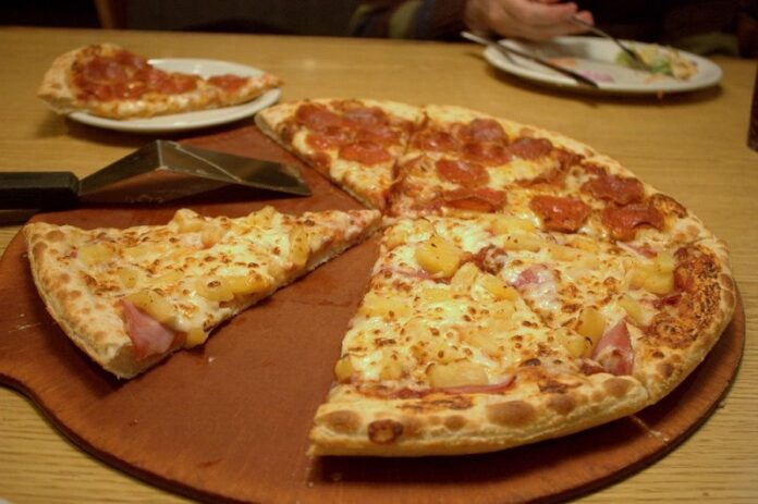 A Hawaiian pizza seen here in 2008 in Quebec, Canada. Photo: Krista / Flickr