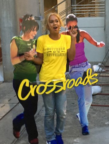 Jenny, part of the Trasher crew, came as the movie poster to Spears’ 2002 coming-of-age movie “Crossroads.” She wore jeans and a yellow T-shirt reading “Southern Hat Yai University” flanked by two cardboard cutout friends.