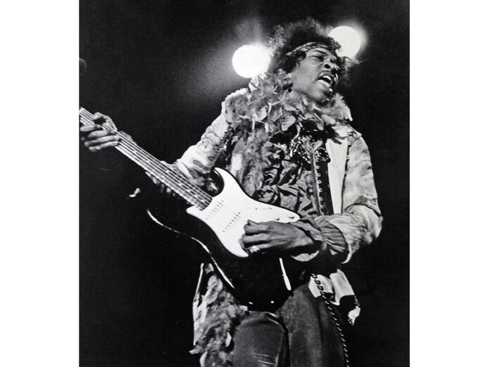 Jimi Hendrix performs at the Monterey Pop Festival in 1967 in Monterey, California. Photo: Associated Press