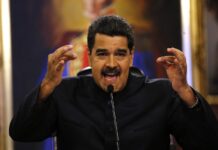 Venezuela’s Crisis Hits Stand-Still Over Emergency Aid Venezuela's President Nicolas Maduro gives a news conference in 2017 in Caracas, Venezuela. Photo: Ariana Cubillos / Associated Press