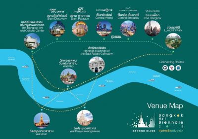 A venue map for the Bangkok Art Biennale. Photo: Bangkok Art Biennale / Courtesy