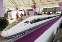 Govt Approves 179 Billion Baht for Controversial High-Speed Railway Project A model for a proposed high-speed rail train in July 2017. Photo: Prachachat