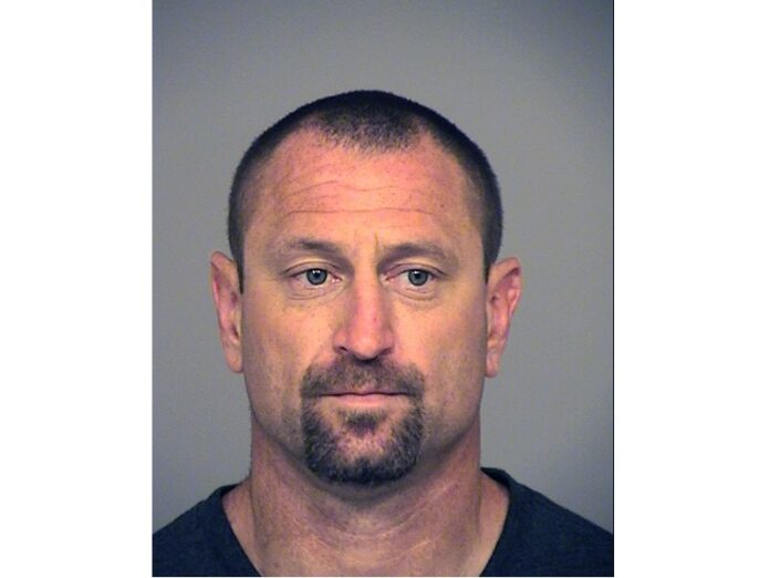 This undated booking photo provided by the Ventura County Sheriff shows Andrew David Jensen, 42, of Ventura, California. Photo: Associated Press
