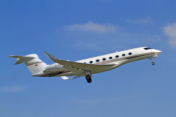 An anonymous source said Yingluck was flown out of Cambodia on a Gulfstream G650ER, one of which seen here taking off in May from Coventry Airport in England. Photo: Rob Hodgkins