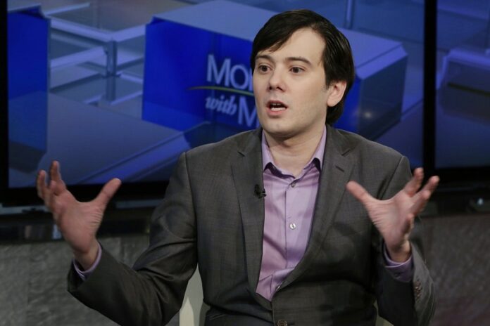 Former pharmaceutical CEO Martin Shkreli speaks during an interview by Maria Bartiromo during her