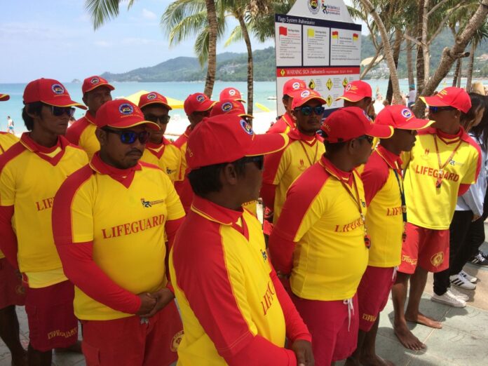 Phuket Lifeguard Service lifeguards Tuesday.