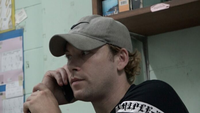 Jackson Matthew Hall on Friday evening at Koh Samui Police Station.