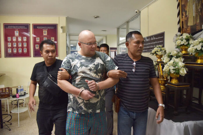 Gracjan Pawel Staniszewski on Wednesday at the Prawet Police Station.