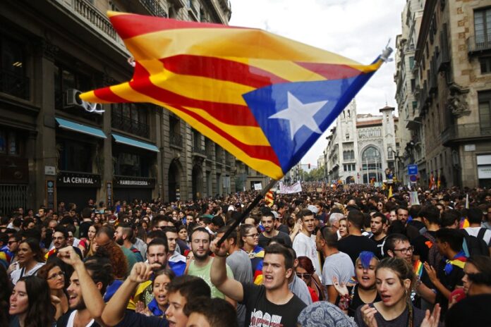 Demonstrators with