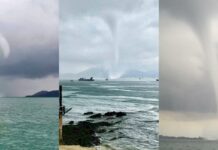 Watch Waterspout Wave Across Koh Samet (Video)