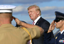 Trump a Trophy For Prayuth But Not Total Loss For Thai Democracy President Donald Trump walks down the steps of Air Force One on Friday at Morristown Municipal Airport in Morristown, New Jersey. He spent the weekend at his New Jersey golf club. Photo: Susan Walsh / Associated Press