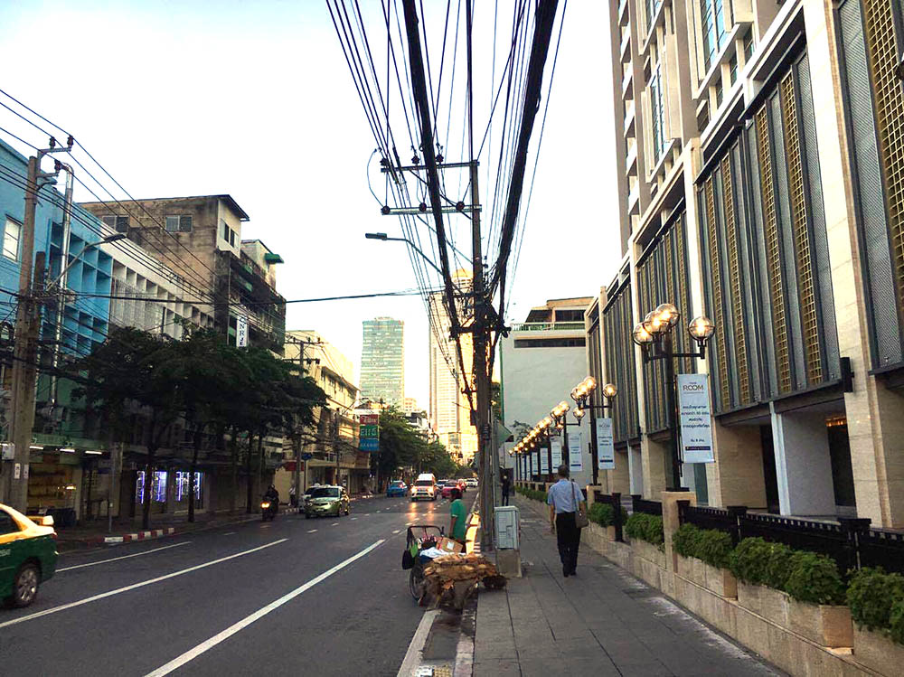 A luxury condo development on Charoen Krung Road, not far from the Thailand Creative and Design Center in the Grand Postal Building.