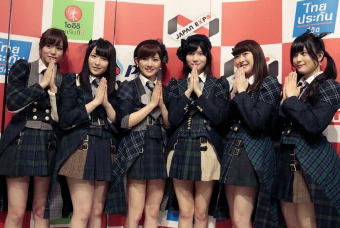 AKB48 members pose on their 2017 trip to Bangkok. Image: Jiggaban / YouTube