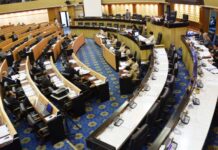 Lawmakers Warn of Abuse of Power if Wiretapping Law Passes The National Legislative Assembly meets this past December in Bangkok. Photo: Prachachat