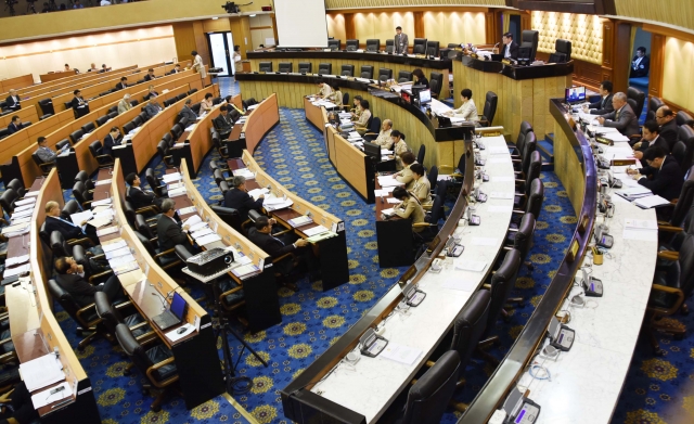 The National Legislative Assembly meets this past December in Bangkok. Photo: Prachachat