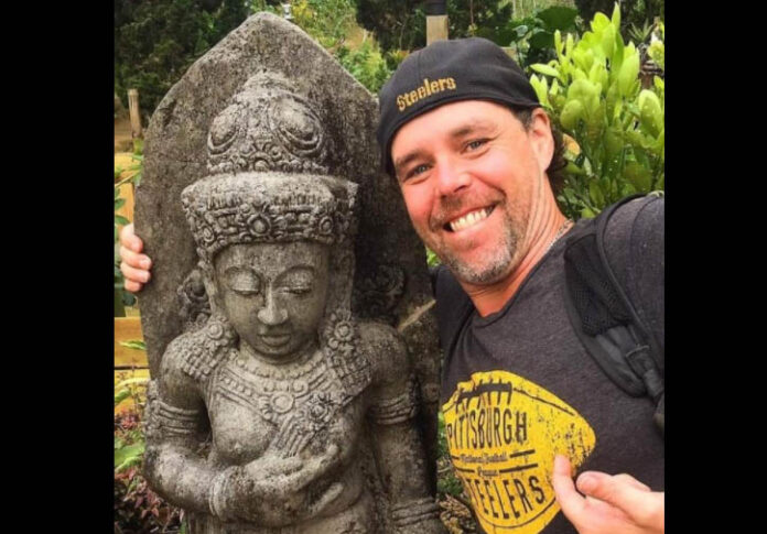 Jeff 'Swede' Swedenhjelm in the beloved baseball cap stolen by a monkey on Bali. / Nwfdailynews.com